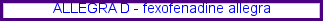 fexofenadine drug information, fexofenadine side effects